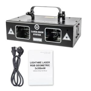 LIGHT4ME LASER RGB GEOMETRIC 350mW projektor laserowy rzutnik sceniczny skaner dyskotekowy