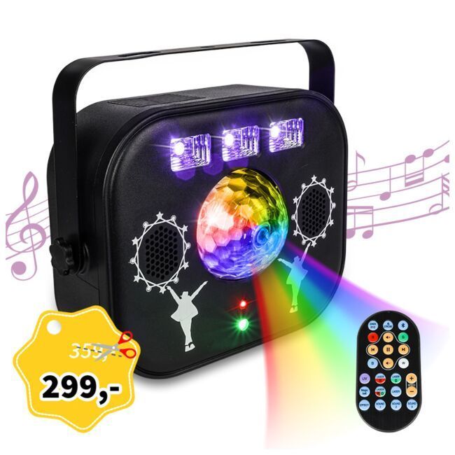 LIGHT4ME MULTIBOX multiefekt LED kula disco laser