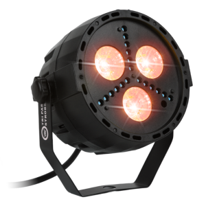 LIGHT4ME TRI PAR STROBE reflektor par stroboskop oświetlenie imprezowe efekt świetlny LED RGB+W