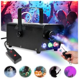 LIGHT4ME FM 500 LED wytwornica dymu dla DJ mała lekka wydajna pilot oświetlenie RGB