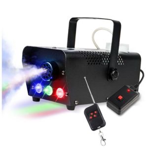 LIGHT4ME FM 500 LED wytwornica dymu dla DJ mała lekka wydajna pilot oświetlenie RGB