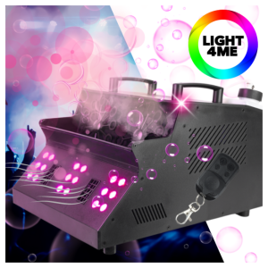  LIGHT4ME FOG DOUBLE BUBBLE profesjonalna wytwornica dymu i baniek efekt LED pilot 