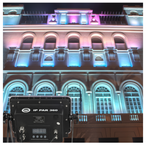  LIGHT4ME IP PAR 360 reflektor sceniczny efekt świetlny oświetlenie zewnętrzne IP68 60x1,5W LED RGB 
