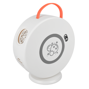 LIGHT4ME BF1 wytwornica baniek maszyna do baniek bezprzewodowa akumulatorowa obrotowa 90/360° biała USB-C 4000 mAh