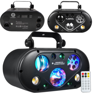LIGHT4ME ULTRABOX 1 multiefekt świetlny LED RGBA 6w1 efekt gobo magic ball water wave złoty stroboskop laser oświetlenie dyskote