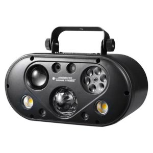 LIGHT4ME ULTRABOX 1 multiefekt świetlny LED RGBA 6w1 efekt gobo magic ball water wave złoty stroboskop laser oświetlenie dyskote