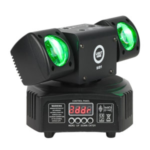 LIGHT4ME SID1 multiefekt świetlny LED 4w1 RGBWA efekt beam 2x laser R/G złoty stroboskop
