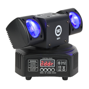 LIGHT4ME SID1 multiefekt świetlny LED 4w1 RGBWA efekt beam 2x laser R/G złoty stroboskop