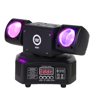 LIGHT4ME SID1 multiefekt świetlny LED 4w1 RGBWA efekt beam 2x laser R/G złoty stroboskop