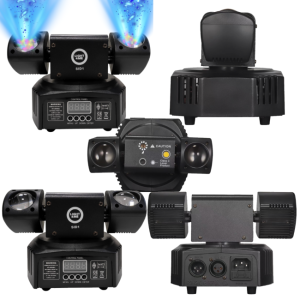 LIGHT4ME SID1 multiefekt świetlny LED 4w1 RGBWA efekt beam 2x laser R/G złoty stroboskop
