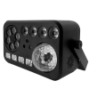 LIGHT4ME PARTY V multiefekt świetlny LED RGBW-UV 6w1 efekt Bee Eye biały stroboskop UV Water Wave par 2x laser R/G oświetlenie