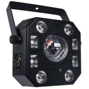 LIGHT4ME TURBO FLOWER efekt disco LED PAR UV kula laser stroboskop