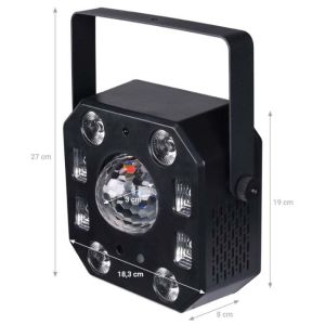 LIGHT4ME TURBO FLOWER efekt disco LED PAR UV kula laser stroboskop