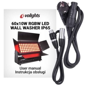 EVOLIGHTS 60x10W RGBW LED WALL WASHER naświetlacz zewnętrzny IP65