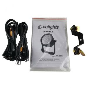EVOLIGHTS GLACIER 7 LED PAR 7x10W RGBWA-UV IP65 oświetlenie sceniczne zewnętrzne