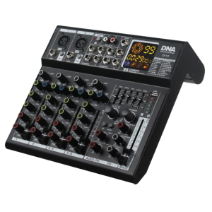  DNA QFX6 analogowy mikser dźwięku 6 kanałów Bluetooth USB MP3 Phantom +48V DSP 