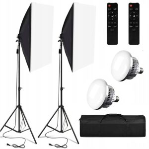 DNA SOFTBOX 1 SET 2X60W prostokątny odbłyśnik 50x7