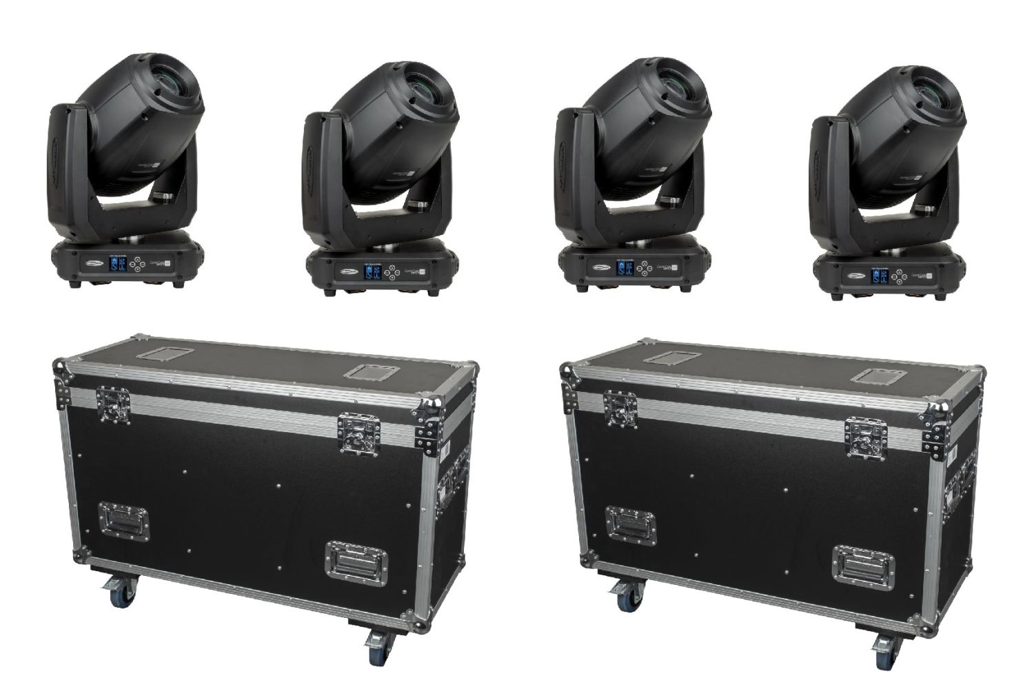 Showtec 4x Phantom 250 Spot - głowa ruchoma (para) + case