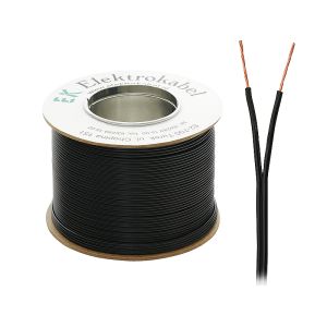 Elektrokabel SMYp 2 x 1.50 czarny - przewód głośnikowy (1m)