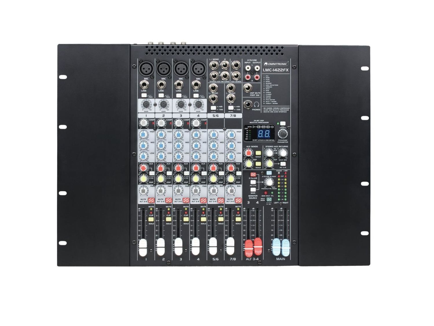 OMNITRONIC LMC-1422FX USB - mikser rackowy
