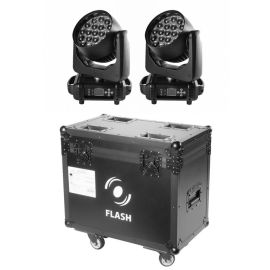 Flash 2x MH-BEAM LED 1915 ZOOM v2203 + case - zestaw 2 głowic ruchomych