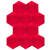DNA AM3 RD panel akustyczny zestaw 10 szt. czerwon