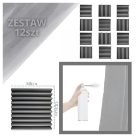 DNA AM1 panel akustyczny zestaw 12 szt. szary pian