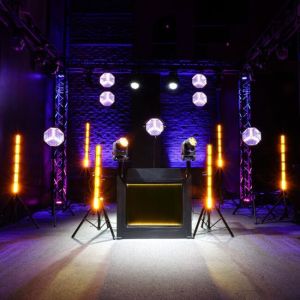 DNA DJ BOOTH BK stół stanowisko DJ podświetlana tablica LED RGB