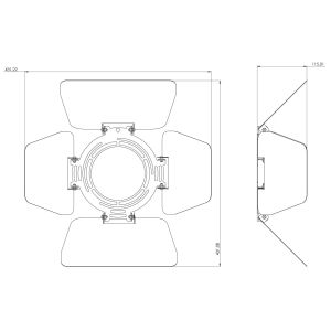 Flash BARNDOOR OBROTOWY v3 - przysłony do reflektora (PF1-06-00098)