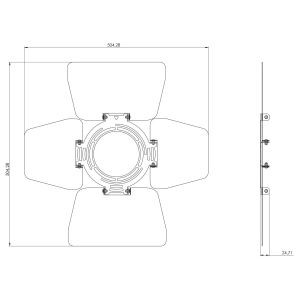 Flash BARNDOOR OBROTOWY v3 - przysłony do reflektora (PF1-06-00098)