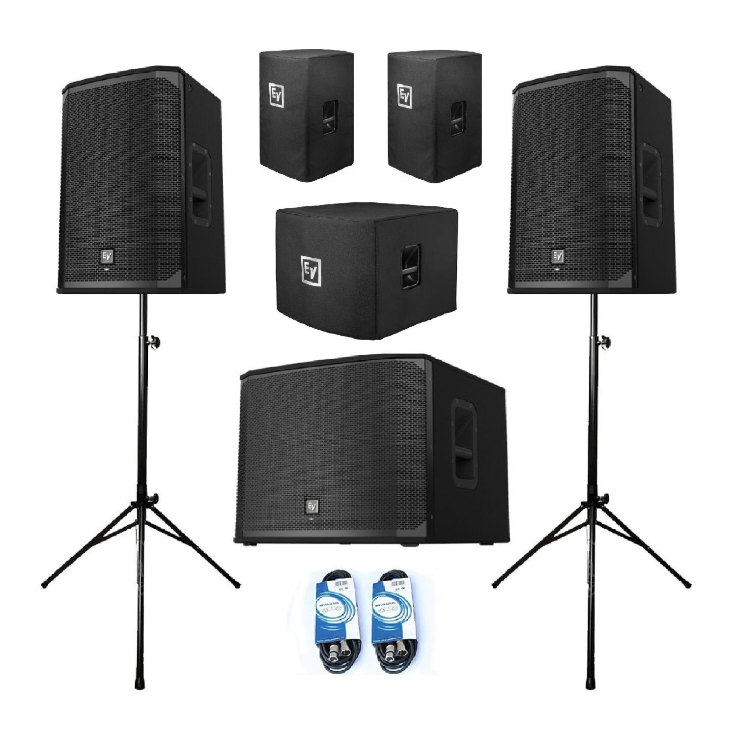 Electro-Voice 2x EKX-12P + EKX-15SP - zestaw aktywny + pokrowce