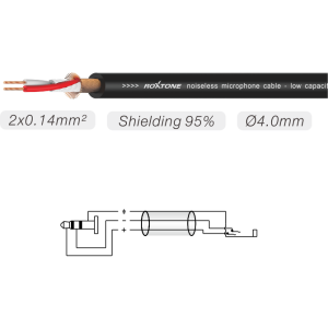 Roxtone SACC260L3 - Kabel audio Jack 3.5mm stereo / gniazdo Jack 3.5mm stereo 3m