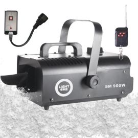  LIGHT4ME SM 900W wytwornica maszyna do śniegu czarna pilot bezprzewodowy kontroler przewodowy 