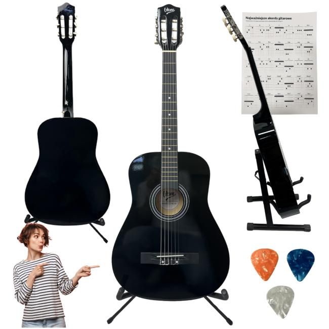 V-TONE BCG BK gitara klasyczna 4/4 czarna do nauki V-TONE BCG BK gitara klasyczna 4/4 czarna do nauki