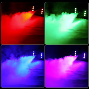  LIGHT4ME FOG 900 LED wytwornica dymu mgły pilot bezprzewodowy kontroler przewodowy 900W efekt świetlny 6x3W RGB 