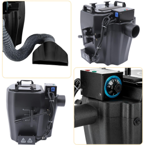 LIGHT4ME ICE LOW FOG 6500W generator wytwornica ciężkiego dymu na wodę i suchy lód wąż z dyszą rozprowadzającą