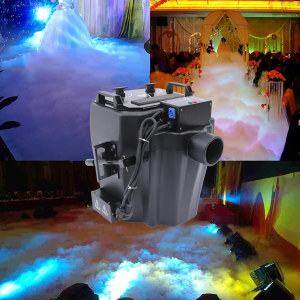 LIGHT4ME ICE LOW FOG 6500W generator wytwornica ciężkiego dymu na wodę i suchy lód wąż z dyszą rozprowadzającą