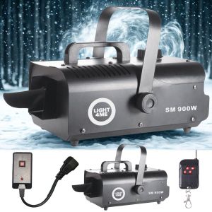  LIGHT4ME SM 900W wytwornica maszyna do śniegu czarna pilot bezprzewodowy kontroler przewodowy 
