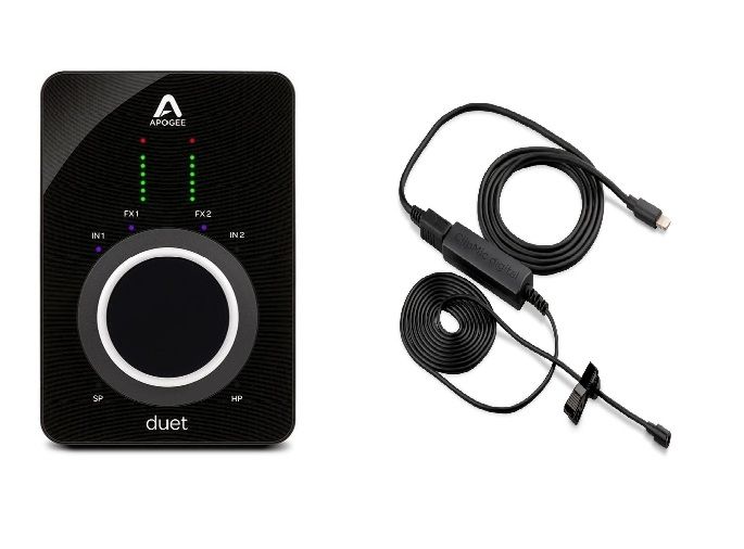 Apogee DUET 3 + CLIPMIC DIGITAL II - Interfejs audio + Mikrofon Lavalier USB