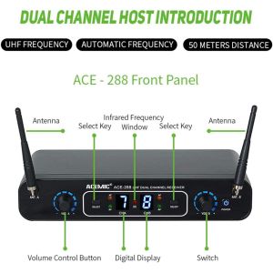 Acemic ACE-288 - podwójny system bezprzewodowy wokalny