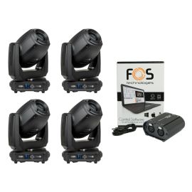 Showtec 4x Phantom 250 Spot + FORTIUS PRO 1024 - głowa ruchoma + oprogramowanie GRATIS!