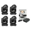 Showtec 4x Phantom 250 Spot + FORTIUS PRO 1024 - głowa ruchoma + oprogramowanie GRATIS!