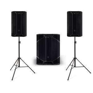 LD Systems 2x ICOA PRO 15 A + ICOA PRO SUB 21 A - zestaw nagłośnieniowy + statywy
