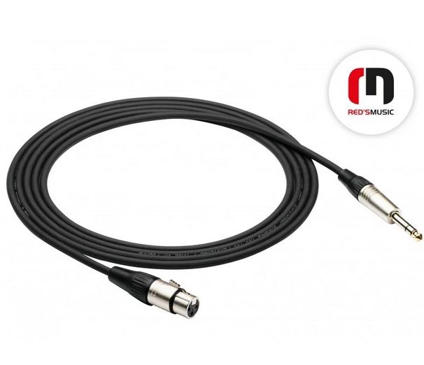 Reds Music MC0430 Kabel Mikrofonowy - ECONOMIC - XLR F / Jack stereo długość 3.0 m