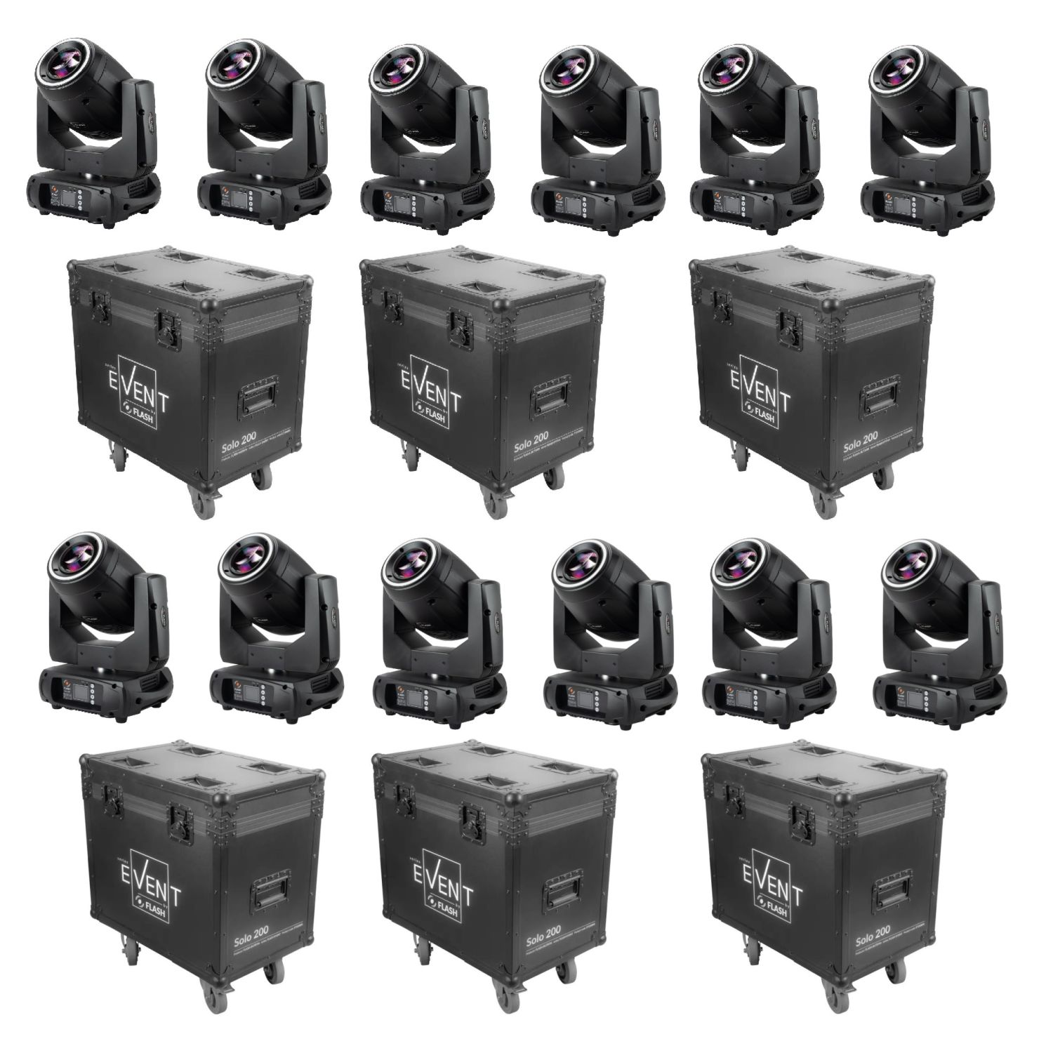 Flash 12x MH-SOLO200 - głowa ruchoma + case