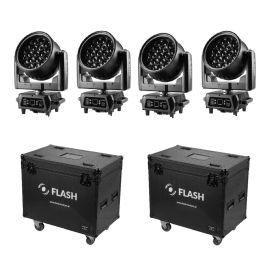 Flash 4x WashFX 1000 IP65 CRMX - zestaw głowic ruchomych WASH + case