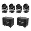 Flash 4x WashFX 1000 IP65 CRMX - zestaw głowic ruchomych WASH + case