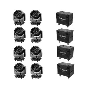 Flash 8x WashFX 1000 IP65 CRMX - zestaw głowic ruchomych WASH + case