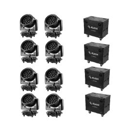 Flash 8x WashFX 1000 IP65 CRMX - zestaw głowic ruchomych WASH + case