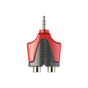 Roxtone RPAN350 - redukcja przejściówka wtyku 1 x 3.5mm stereo do 2 x RCA żeńska